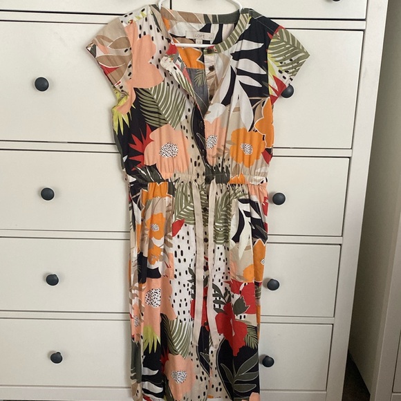 Loft Tropical Print Dress - Picture 1 of 3